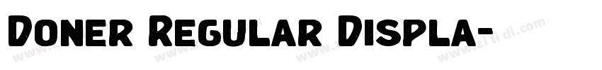 Doner Regular Displa字体转换